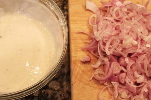 onions and batter