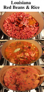 red beans simmering in pot
