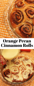 orange pecan cinnamon rolls
