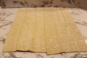 puff pastry laid out
