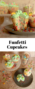 funfetti cupcakes on plate