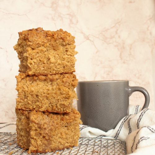 stacked chai coffee cake