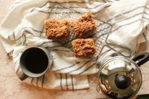 chai coffee cake on cooling rack