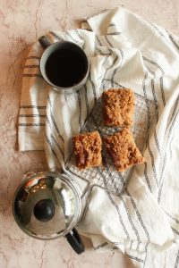 chai coffee cake on cooling rack