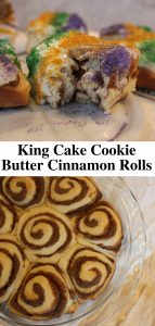 king cake cookie butter cinnamon tolls