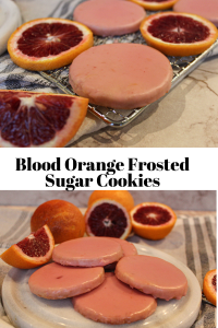 Blood orange cookies and blood oranges