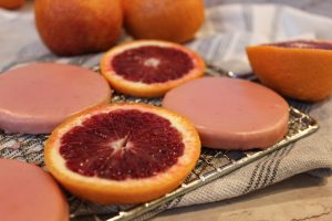 Blood orange cookies and blood oranges