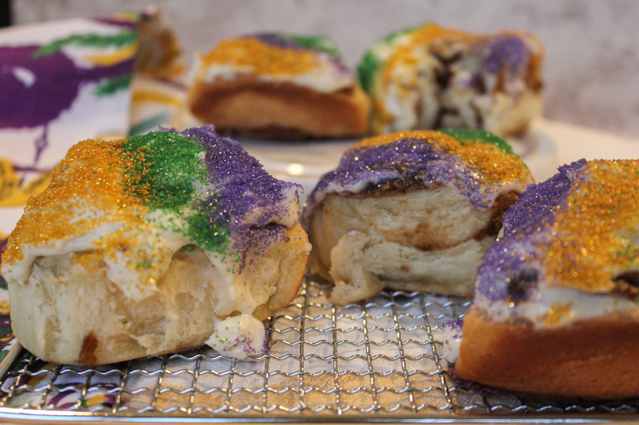 Cookie Butter King Cake Cinnamon Rolls Day Lilly